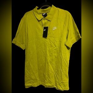 Men’s Bright Green and white Nike polo Shirt